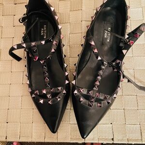 Kaitlyn Black and Silver Studded Heels